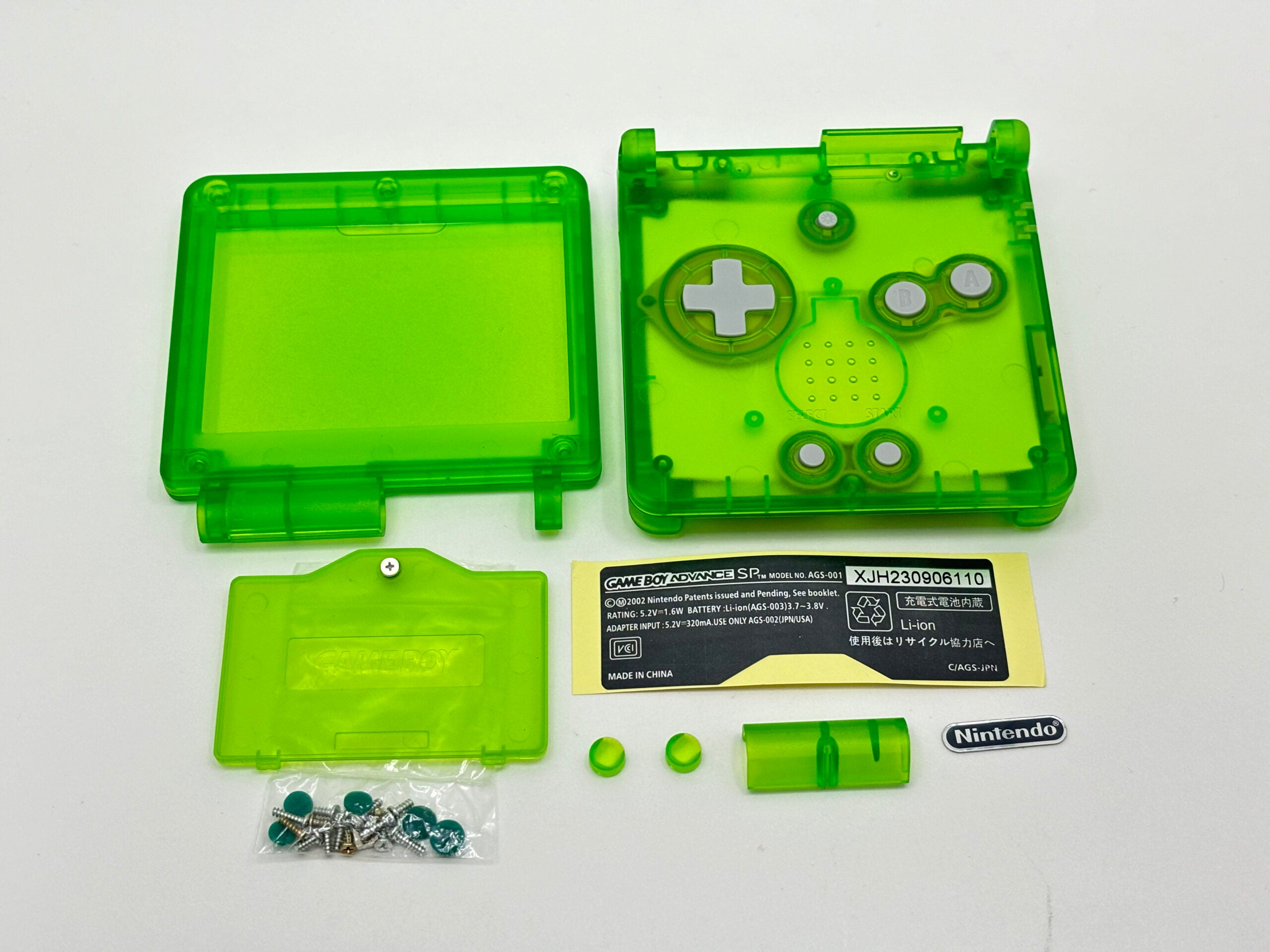 Game Boy Advance SP Cool Clear Replacement Housing Shell