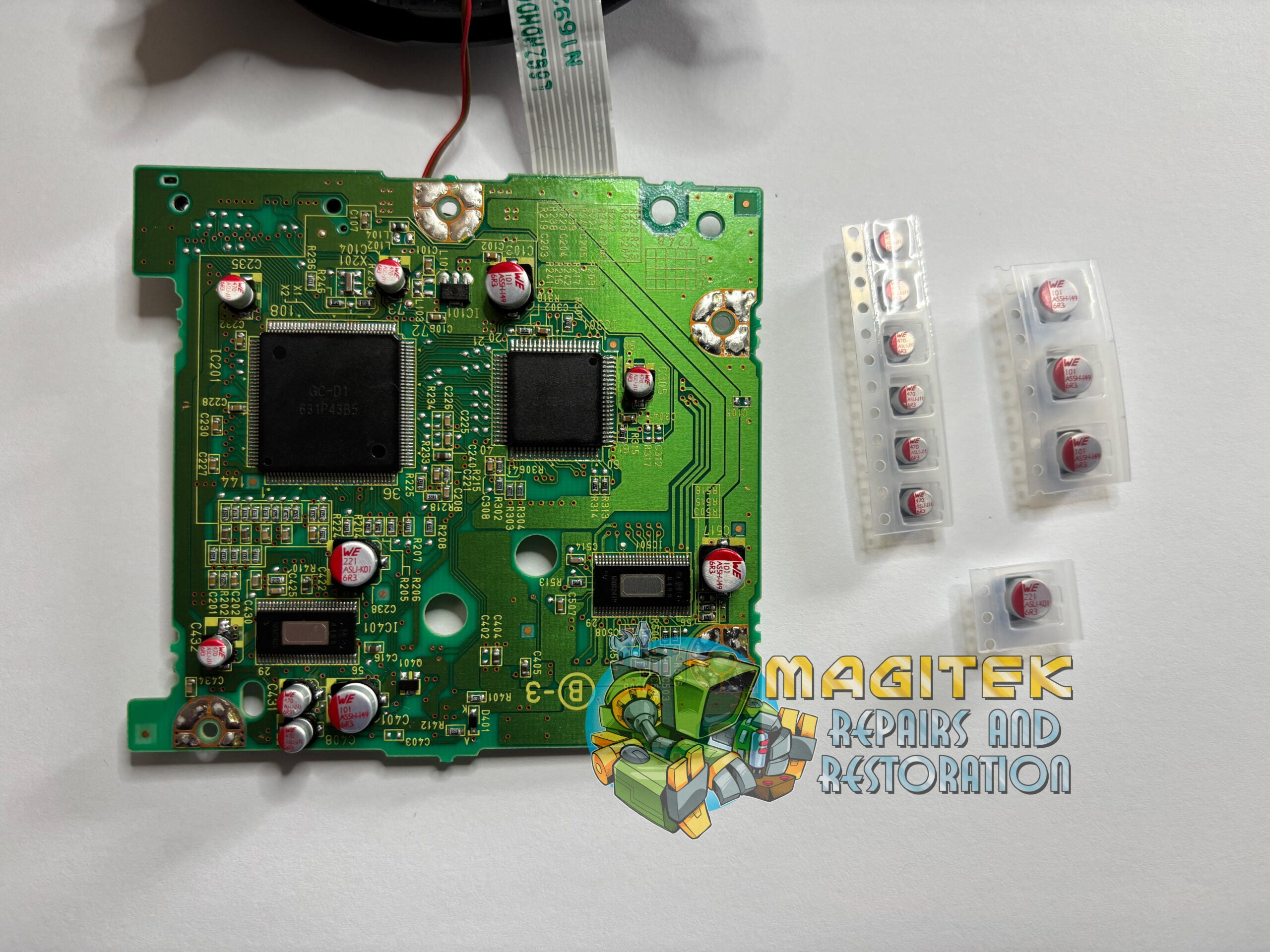 Capacitor Kit for the GameCube Optical Board (All Versions)