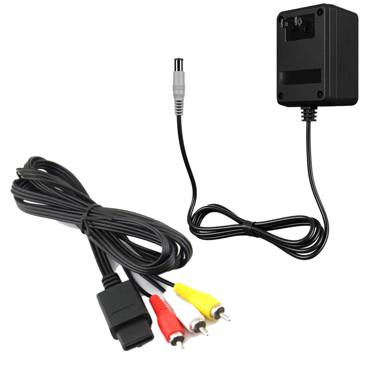 AV Composite Cable and Power Adapter Bundle for SNES