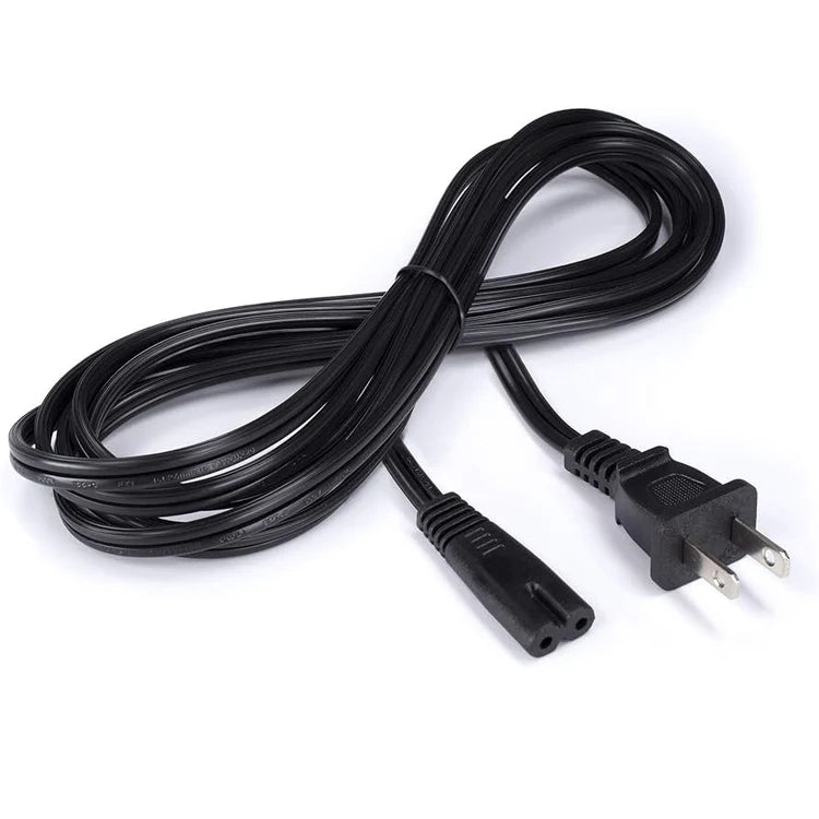 2-Prong Figure 8 Power Cable for Xbox, PlayStation 3/4/5 (US Plug)