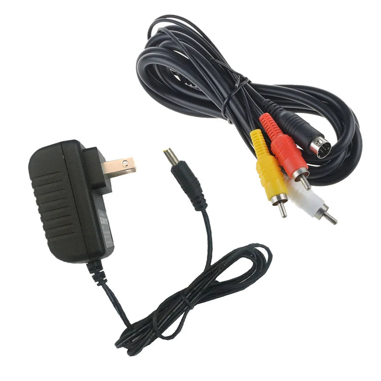 AV Composite Cable and Power Adapter Bundle for Genesis 2 and Genesis 3