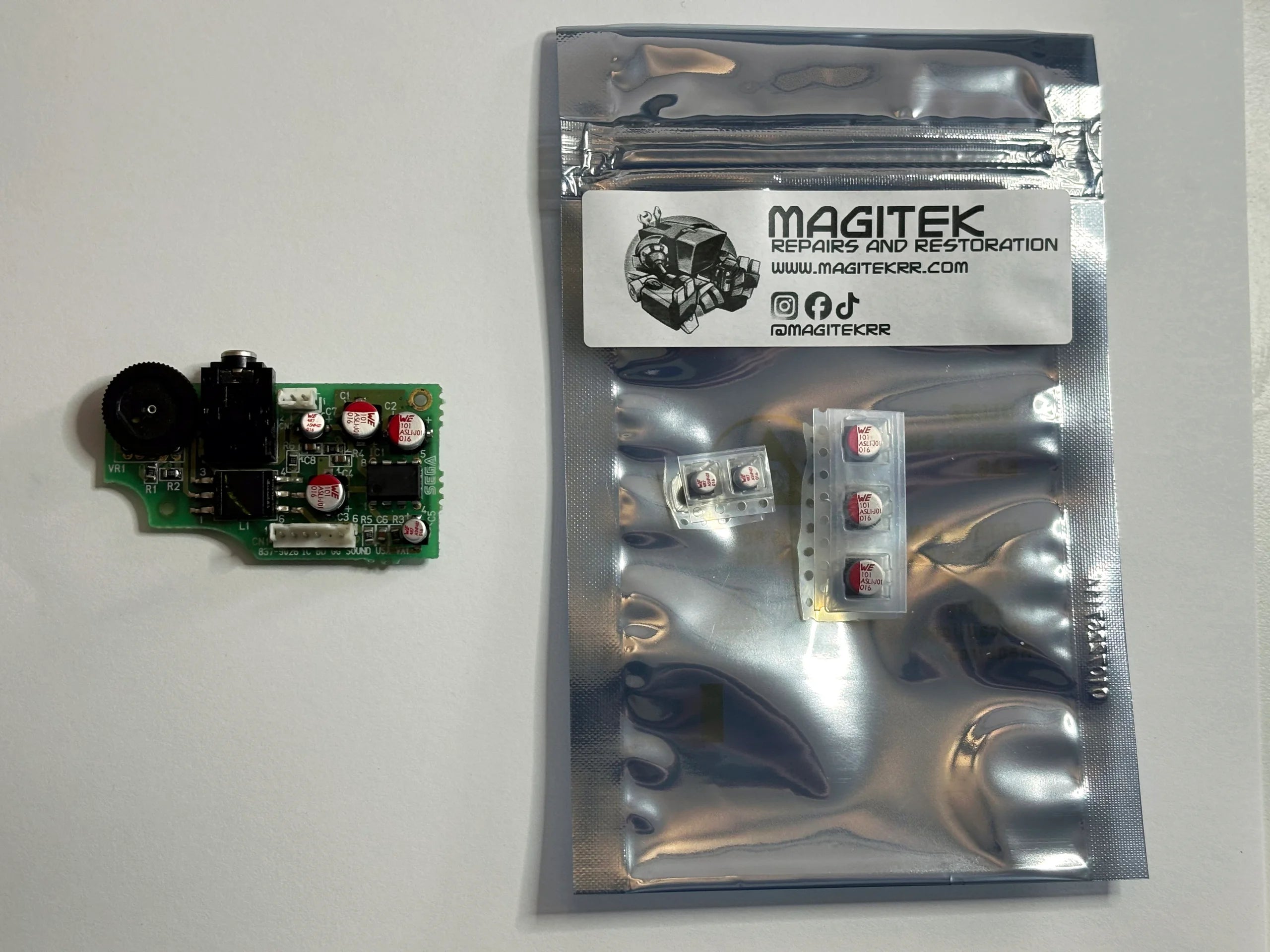 Capacitor Kit for the Game Gear Audio Board