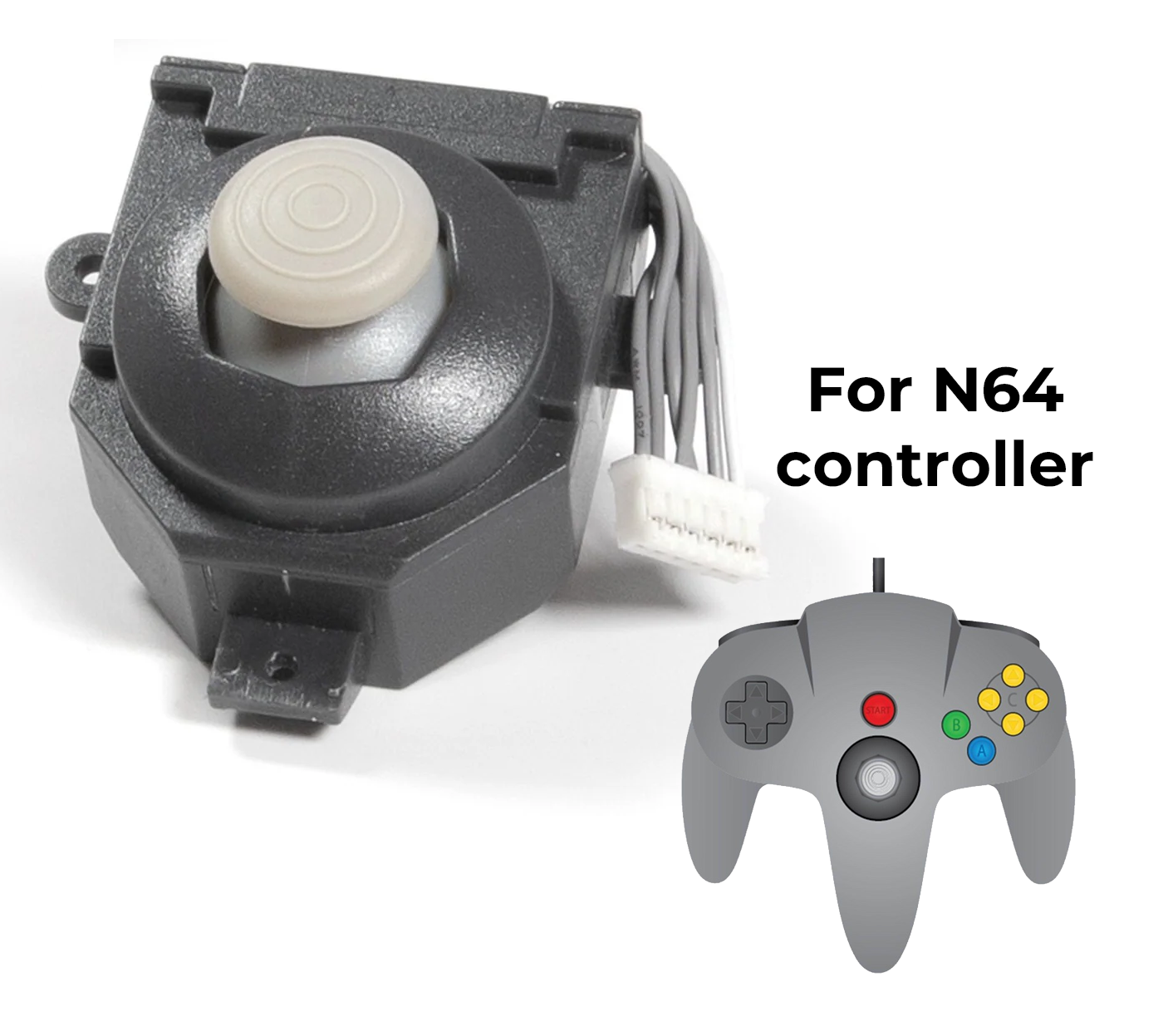 Joystick Assembly for Nintendo 64 Controller (GameCube Style)